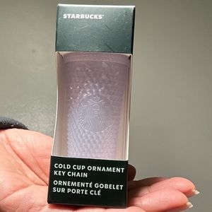 Starbucks Ornament keychain new white